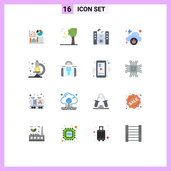 Vector Stock Icon Pack Líneas Signos Símbolos Para Compromiso Microscopio — Archivo Imágenes Vectoriales