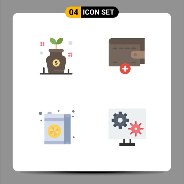 Creative Icons Modern Jelek Szimbólumok Üzleti Gyümölcslé Pénztárca Konfigurálja Szerkeszthető — Stock Vector