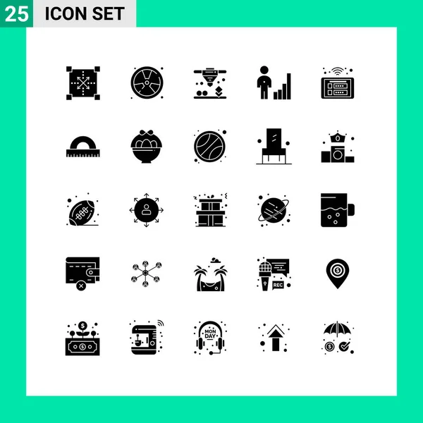 Stock Vector Icon Pack Line Signs Symbols Management Corporate Fireman — Stock Vector