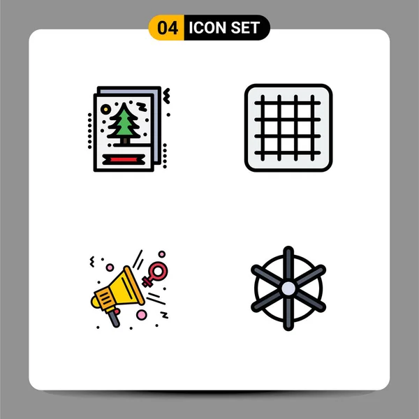 Creative Icons Moderní Značky Symboly Karet Prezentace Vánočních Dob Zpětná — Stockový vektor