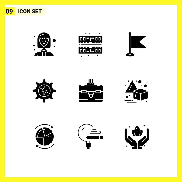 Universal Icon Symbols Group Modern Solid Glyphs Flip Tourist Map —  Vetores de Stock