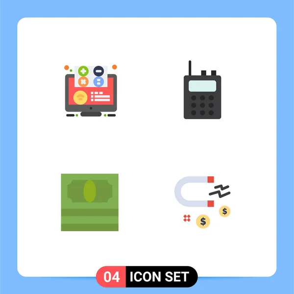 Vector Icon Pack Line Signs Symbols Elearn Cash Education Communication — 스톡 벡터