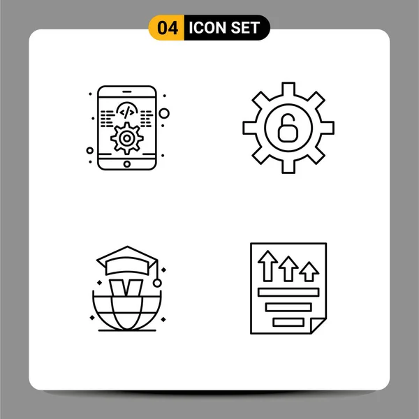 사용자 인터페이스 Editable Vector Design Elements — 스톡 벡터