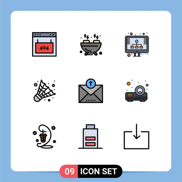 Stock Vector Icon Pack Mit Linienzeichen Und Symbolen Für Outline — Stockvektor