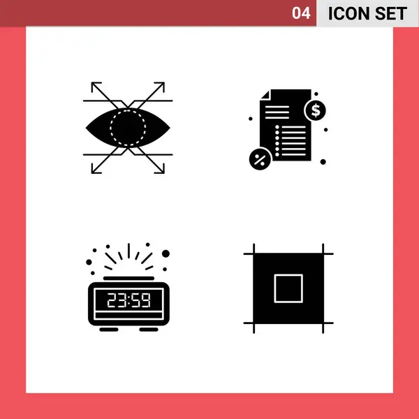 Universal Icon Sysymbols Group Modern Solid Glyphs Business New Year — Vector de stock