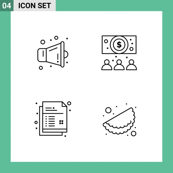 Creative Icons Modern Signs Sysymbols Megaphone Pencil Business Creative Matrhri — Vector de stock