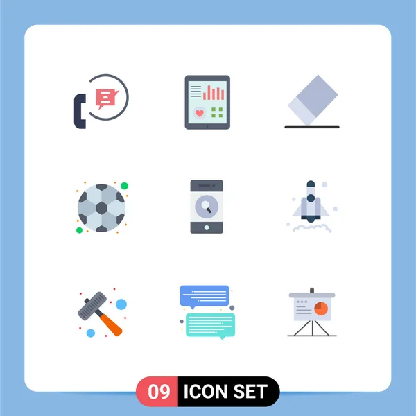 Interface Usuário Flat Color Pack Modern Signs Symbols Search People — Vetor de Stock