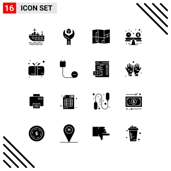 Universal Icon Symbols Group Modern Solid Glyphs Cute Baby Location — Stockový vektor