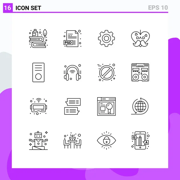 데스크톱 아버지의 아버지 Editable Vector Design Elements — 스톡 벡터