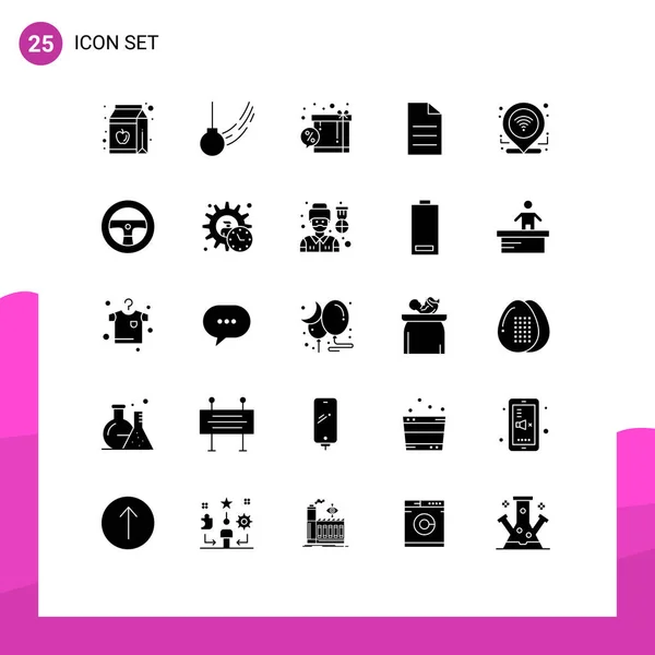 Stock Vector Icon Pack Line Signs Symbols Check User Motion — Stock Vector