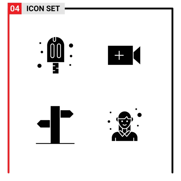 Universal Icon Symbols Group Modern Solid Glyphs Carnival Direction Party — Stockový vektor