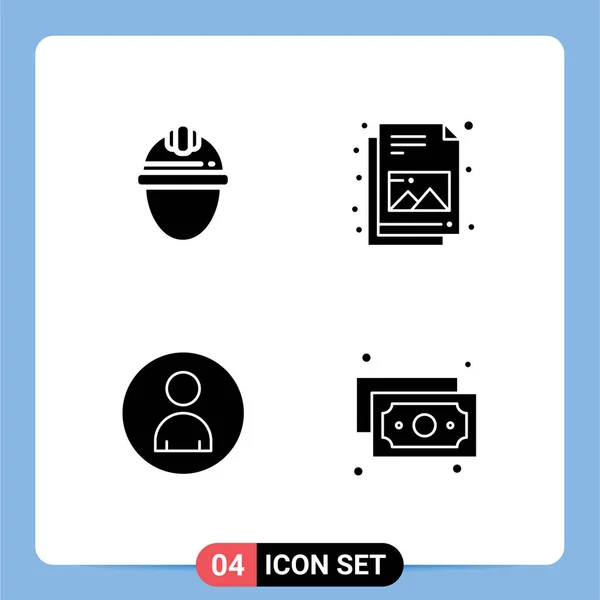 Creative Icons Modern Signs Sysymbols Cap Marketing Work File User — Vector de stock