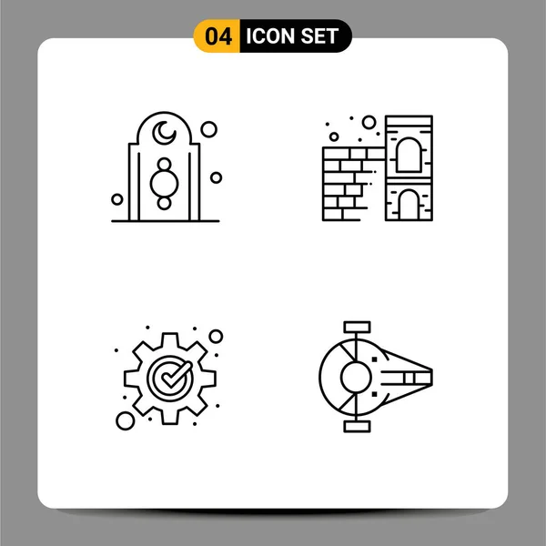 Universal Icon Symbols Group Modern Filledline Flat Színek Dekoráció Fejlesztés — Stock Vector