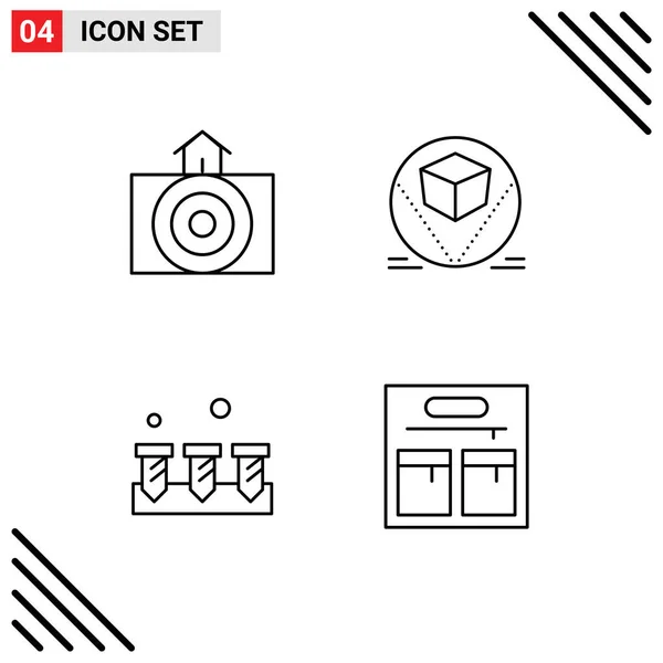Creative Icons Modern Signs Symbols Earthquake Construction Weather Store Hardware — Stock Vector