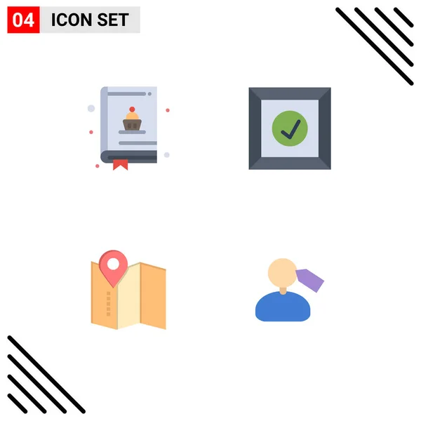 Universal Icon Symbols Group Modern Flat Icons Baking Tag Box — Stock Vector