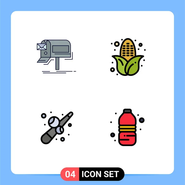 Universal Icon Symbols Group Modern Filledline Flat Colors Campaigns Fun — Vetor de Stock