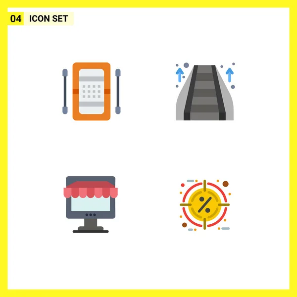 Brukergrensesnitt Flate Icon Pakke Med Moderne Skilt Symboler Aktiviteter Elektronisk – stockvektor