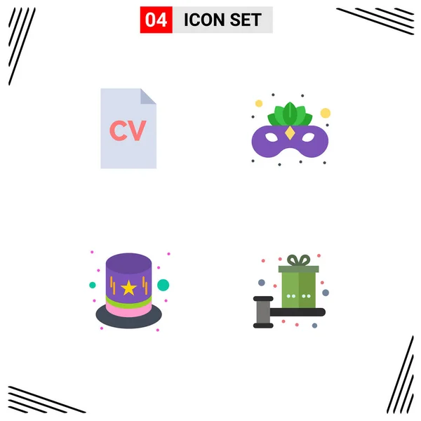 Universal Flat Icons Set Web Mobile Applications Costume Science Mask — Stock Vector