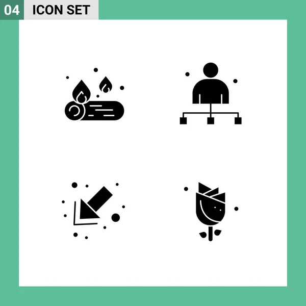 Stock Vector Icon Pack Mit Linienzeichen Und Symbolen Für Lager — Stockvektor