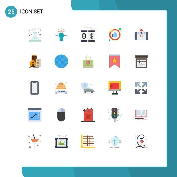 Interfejs Użytkownika Flat Color Pack Nowoczesnych Znaków Symboli Aplikacji Lubi — Wektor stockowy