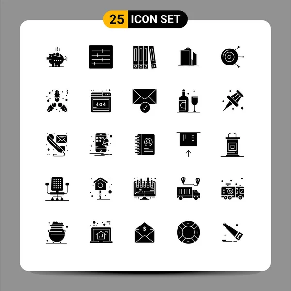 Creative Icons Modern Signs Sysymbols Computer Office File Business Architecture — Vector de stock