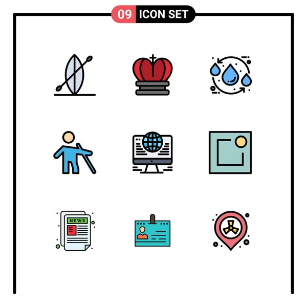 Vector Stock Icon Pack Líneas Signos Símbolos Para Conexión Pegamento — Vector de stock