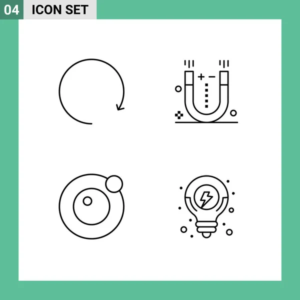 Creative Icons Modern Signs Sysymbols Arrow Satellite Attraction Science Seo — Vector de stock