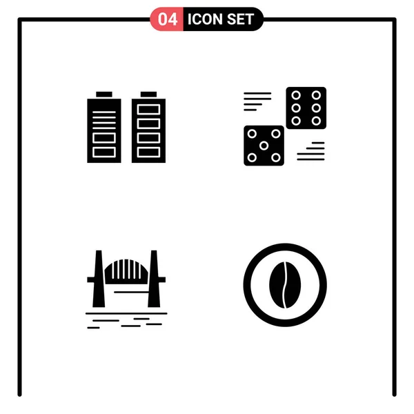 Thematische Vektor Solide Glyphen Und Editierbare Symbole Von Acumulator Australia — Stockvektor