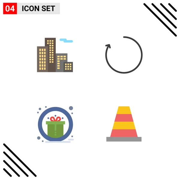 Set Moderno Icone Piatte Simboli Come Appartamento Ricompensa Freccia Premio — Vettoriale Stock