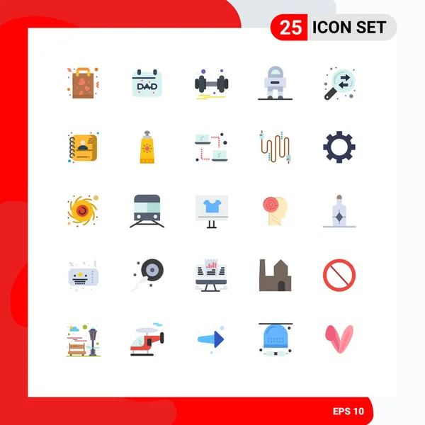 Conjunto Icones Modernos Símbolos Sinais Para Negócios Espaço Dia Dos —  Vetores de Stock