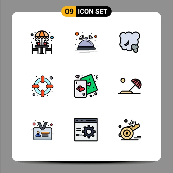 Creative Icons Современные Знаки Символы Открыток Лайфстайл Сервис Помощь Настольный — стоковый вектор