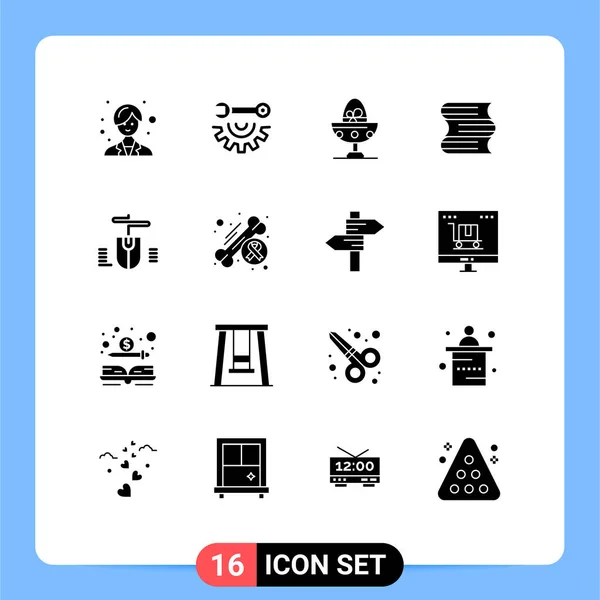 Universal Icon Symbols Group Modern Solid Glyphs Design Mouse Boiled — Stock Vector