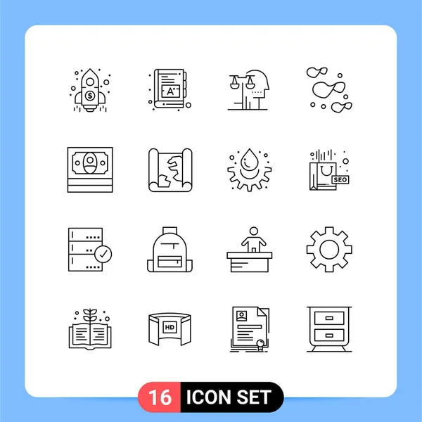 Universal Icon Symbols Group Modern Outlines Finance Kartoffel Auswahl Nahrung — Stockvektor