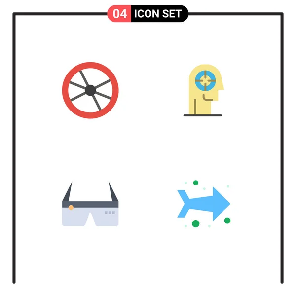 Set Modern Icons Symbols Signs Biology Human Experiment Concentration Computing — Stock Vector