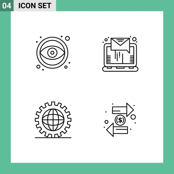 Ensemble Symboles Modernes Icônes Interface Utilisateur Signes Pour Conception Conception — Image vectorielle