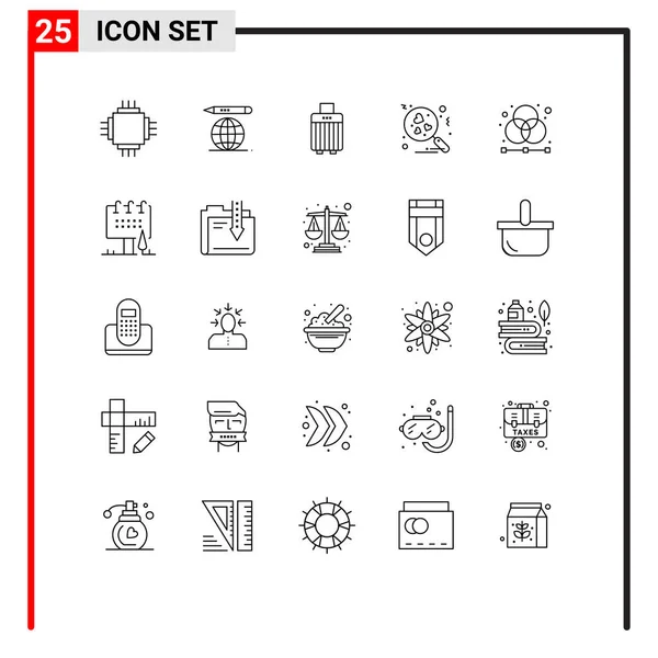 25现代标志和设计师符号 可编辑矢量设计元素的用户界面行包 — 图库矢量图片