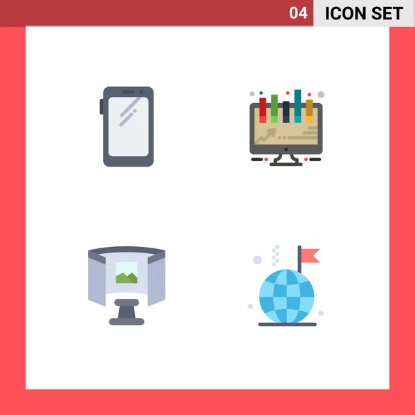 Flat Icon Concepto Para Websites Mobile Apps Teléfono Gafas Huawei — Vector de stock