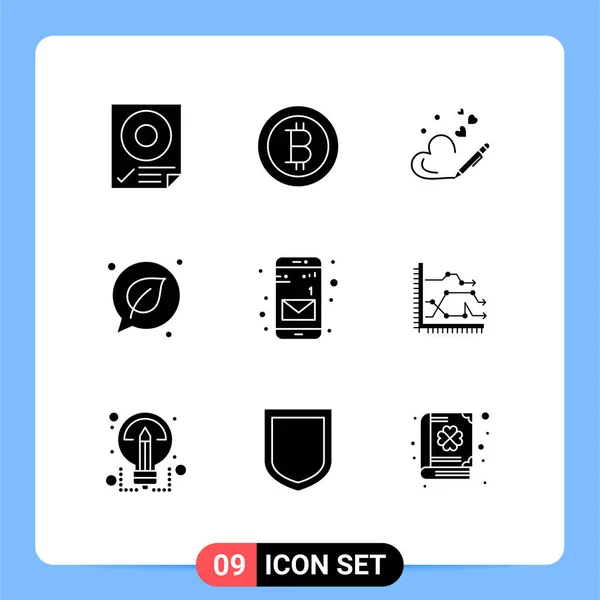 Universal Icon Symbolen Groep Van Moderne Solid Glyphs Van Mobiel — Stockvector