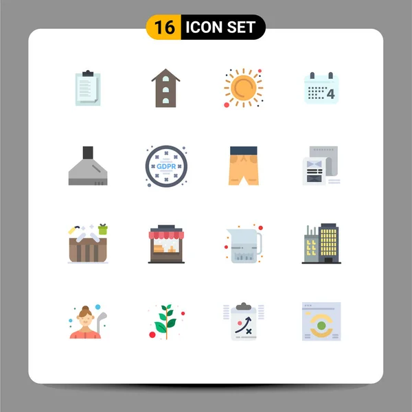 Universal Icon Symbols Group Modern Flat Colors Extractor Date Store — Διανυσματικό Αρχείο