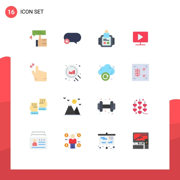 제스처 비디오 컴퓨터 Editable Pack Creative Vector Design Elements 미디어용 — 스톡 벡터