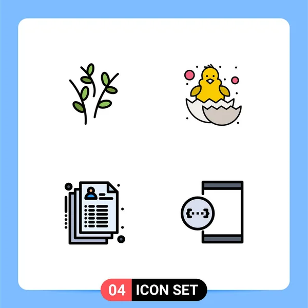 Vector Icon Pack Line Signs Symbols Buts Health Nature Easter — 스톡 벡터