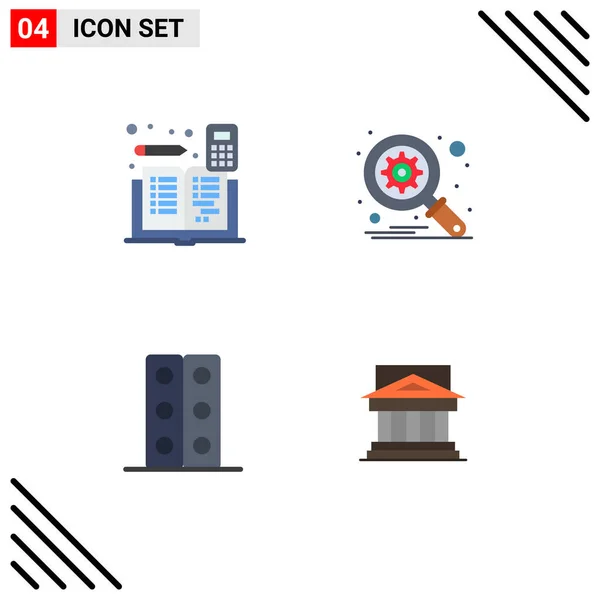 Universal Flat Icons Set Web Mobile Applications Accounting Lab Accounts — Stockový vektor