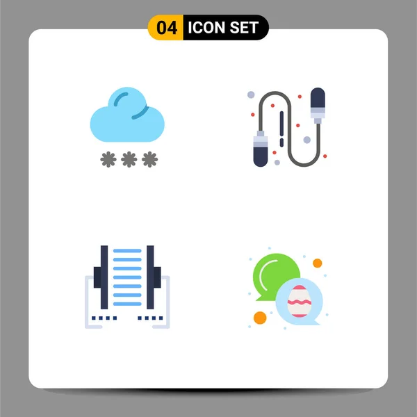 Flat Icon Concepto Para Websites Mobile Apps Nube Datos Tiempo — Vector de stock