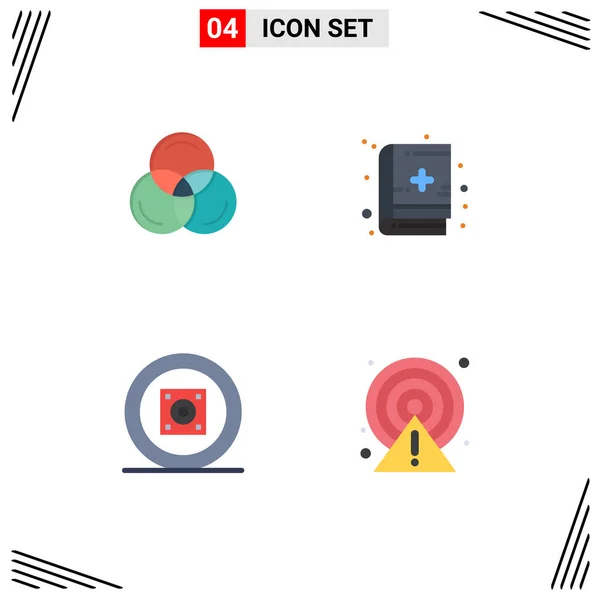 Flat Icon Concept Websites Mobile Apps Rgb Sound Book Boom — Stock Vector