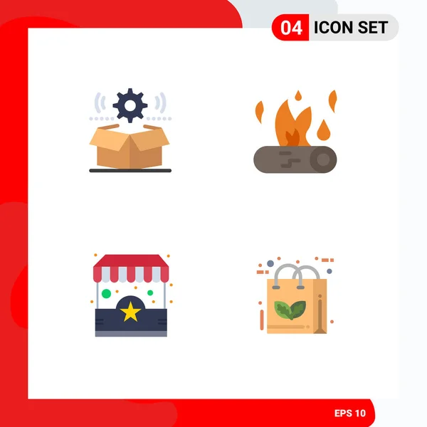 Icône Vectorielle Stock Paquet Signes Symboles Ligne Pour Carton Action — Image vectorielle