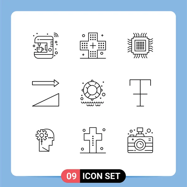 Group Modern Outlines Set Sorting Ascending Health Information Data Editable — Stock Vector