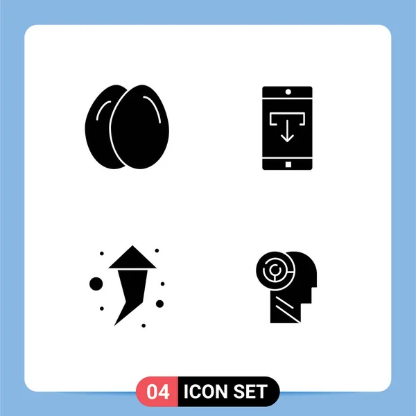 Interface Utilisateur Glyphe Solide Pack Signes Symboles Modernes Poulet Droite — Image vectorielle