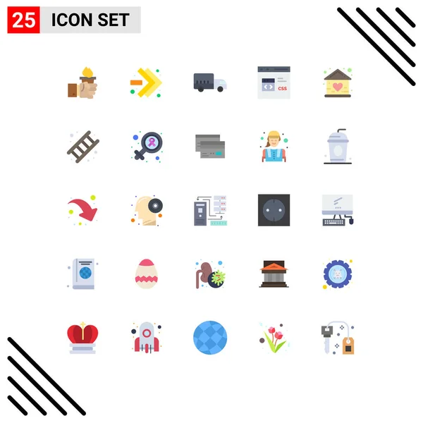 Set Dari Vector Flat Colors Grid Untuk Bayi Mengembangkan Pengiriman - Stok Vektor