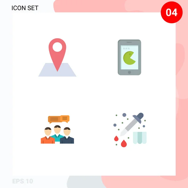 Universal Icon Symbols Group Modern Flat Icons Contact Business Pin — Διανυσματικό Αρχείο