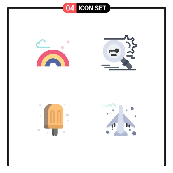 User Interface Pack Basic Flat Icons Nature Ποτό Κύμα Έρευνα — Διανυσματικό Αρχείο